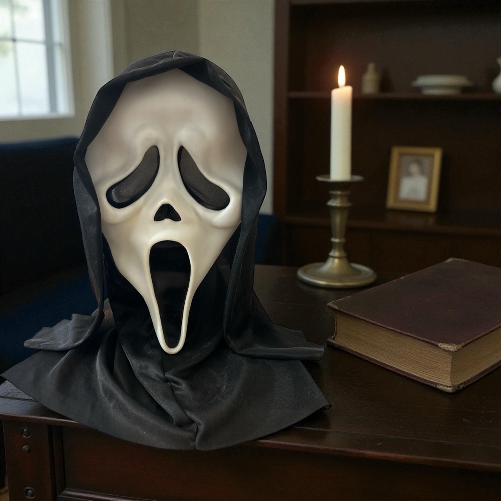 Fun World Easter Unlimited Ghost Face SCREAM Glow Mask Halloween #9206